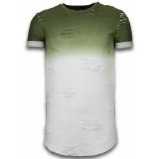 Flare Effect Long Fit Dual Ed - Herr T-Shirt Grön