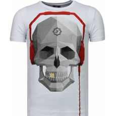 Skull Bring The Beat - Herr T-Shirt Vit
