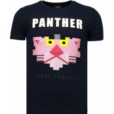 Panther For A Cougar Rhinestone - Man T-Shirt Blå