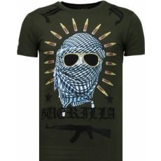 Freedom Fighter Rhinestone - T-Shirt Herr Grön