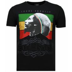 Soul Rebel Bob Rhinestone -Man T-Shirt Svart