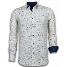 Blommiga Skjortor Män - Trendiga Skjortor Beige