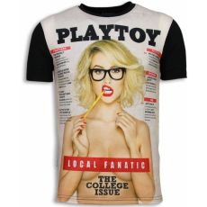 Playtoy The College Issue Rhinestone - Herr T-Shirt Svart