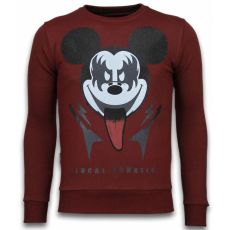 Kiss My Mickey Rhinestone - SweaT-Shirt Herr Bordeaux