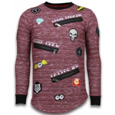 Longfit Patches Elite Crew - Män Tröjor - LF-B - Bordeaux