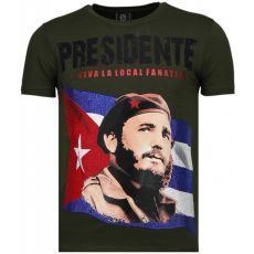 Presidente Rhinestone - Herr T-Shirt Grön