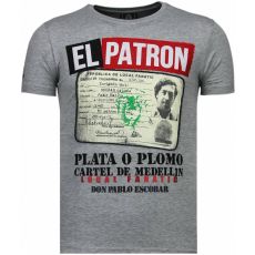 El Patron Narcos Billionaire - T-Shirt Herr Grå