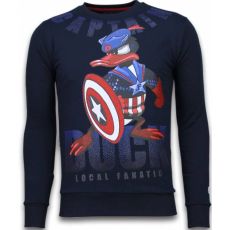 Captain Duck Rhinestone - Herr Tröja Marinblå