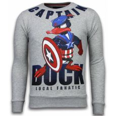 Captain Duck Rhinestone - Man Tröja Grå