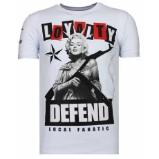 Loyalty Marilyn Rhinestone - Man T-Shirt - -V - Vit