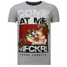 Taz Mania Rhinestone T-Shirt Herr Grå