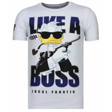 Like A Boss Duck - Man T-Shirt Vit