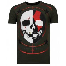 God Of War Rhinestone - T-Shirt Herr Khaki