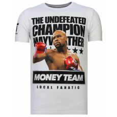 Money Team Champ Rhinestone - Man T-Shirt Vit