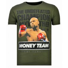 Money Team Champ Rhinestone - T-Shirt Herr Khaki