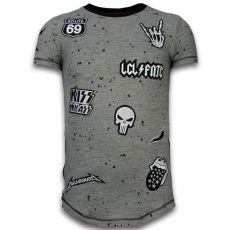 T-Shirt Patches Rockstar - Herr Tröjor - LF-G - Grå