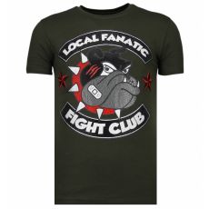 Fight Club Spike Rhinestone - T-Shirt Herr Khaki