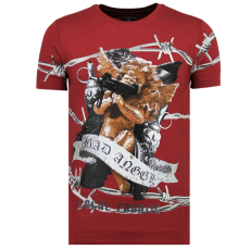 Bad Angel Rhinestones - Tröjor Till Herr - B - Bordeaux