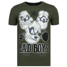 Beagle Boys Rhinestones - Rolig T-Shirt Herr - G - Grön