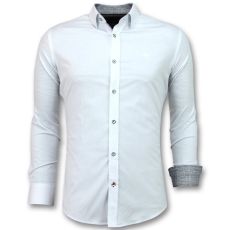 Italian Blouse Men - Slim Fit Skjortor Vit
