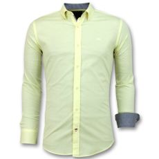 Blanco Blouse Män - Herrskjorta Långärmad Gul