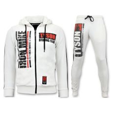 Män Jogging - Iron Mike Tyson Boxing - Vit