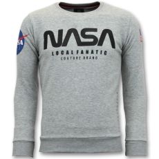 Män S - Nasa Amerikanska Flaggan - Grå