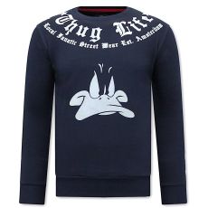 Thug Life Tröjor Herr - Blå