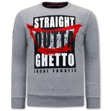 Tröjor Herr Straight Outta Ghetto - Grå