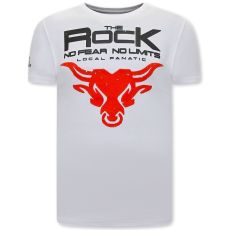 T-Shirt Med Tryck The Rock - Vit