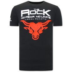 T-Shirt Med Tryck The Rock - Svart