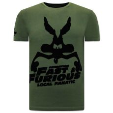 T-Shirt Med Tryck Fast And Furious - Grön