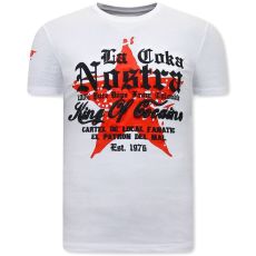 Herr T-Shirt King Of Cocaines - Vit