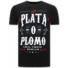 Narcos Plata O Plomo Herr T-Shirt - Svart