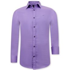 Herrskjorta Slim Fit - Violett