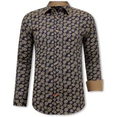 Cykeltryck Skjorta Slim Fit Brun