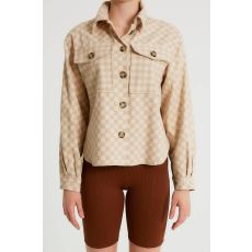 Oversized Skjorta Dam - M - Beige