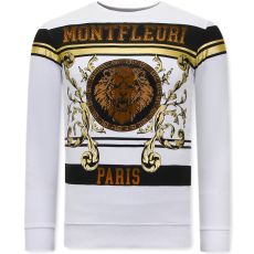 Sweater Herr Leeuw Strass Vit