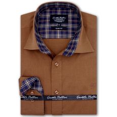 Herrskjortor Slim Fit - Brun