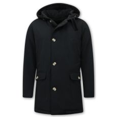 Varm Parkas Herr Svart