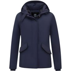 Kort Parkas Dam Med Huva Blå