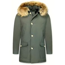 Man Vinterjackor Långa - Parka Pocket - PI-G - Grön