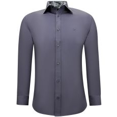 Neat Business Effe Skjortor - Blus Med Slim Fit Och Stretch - Grå