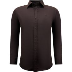 A Business Special Satinskjortor Herr - Brun