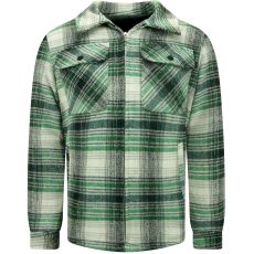 Lumberjackjacka För Herrar, Fodrad Med Dragkedja - Grön