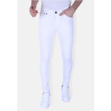 A Vita Herrjeans Slim Fit Stretch - Vit