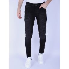 Slim-Fit HHrrjeans Med Stretch Med Hål - XXA - Svart