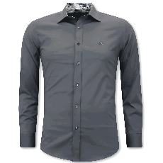 Slim Fit Herrtröjor För Män - Blank Blus Företag Män Grå