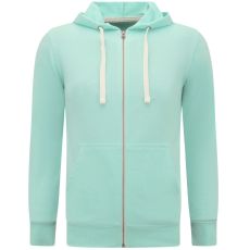 Hoodie Men Med Dragkedja - Träningsväst För Män - Mintgrön