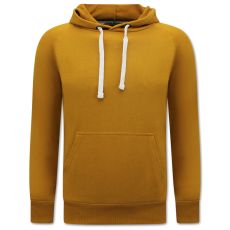 Hoodie Herr - Tröja Med Huva - Brun